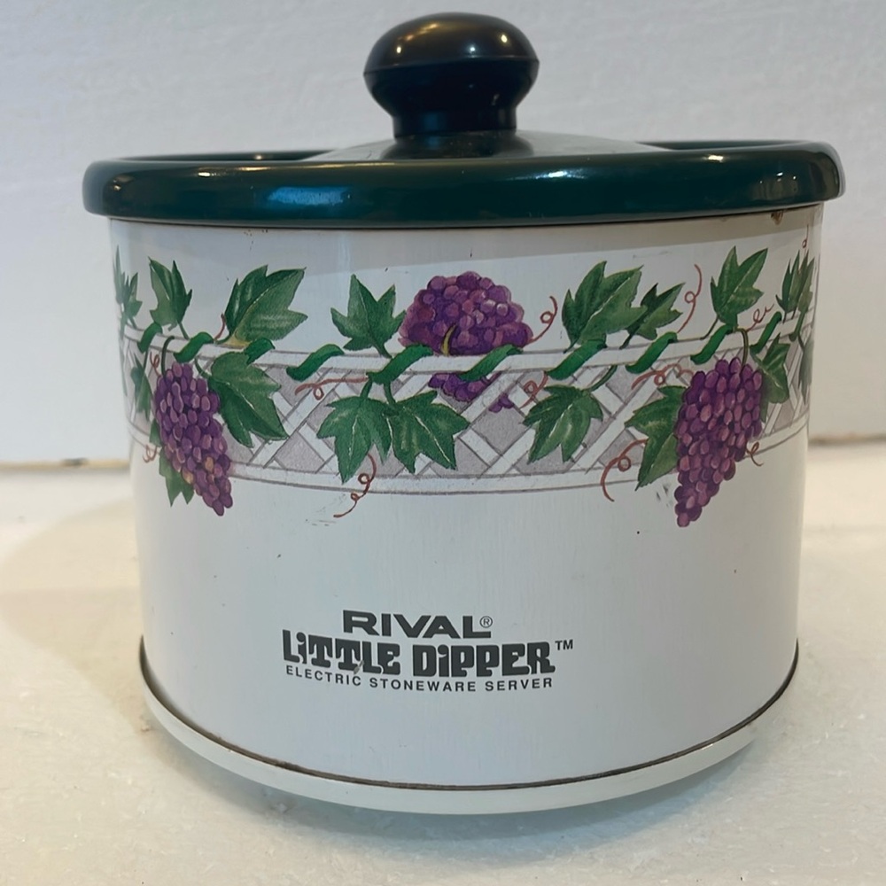 Rival little dipper electric stoneware server mini crockpot slow cooker grapes